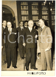 1953 NAPOLI Società di Storia Patria - Luigi EINAUDI in visita ufficiale *Foto