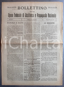 Giornale, rivista storica 1917 WW1 Opere Federate Assistenza Propaganda Nazionale  Fronte di Caporetto 1