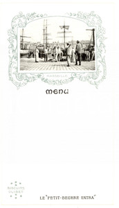 1910 ca FRANCE - Biscuits OLIBET - Menu illustrÃ© Port de MARSEILLE Men&ugrave; originale d'epoca, non compilato. GOOD/buono  Formato: 11x19 cm originale e autentica 1