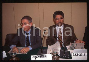 Vittorio MANGANINI Giovanni CACIOLLI -CONFESERCENTI 1992ca *35mm vintage slide 2
