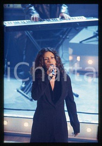Irene LAMEDICA - SANREMO Singer on the stage 1998 * 35 mm vintage slide 1