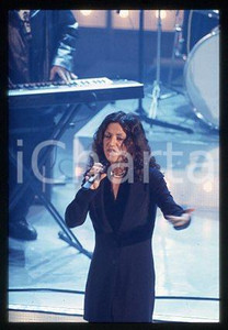 Irene LAMEDICA - SANREMO Singer on the stage 1998 * 35 mm vintage slide 3