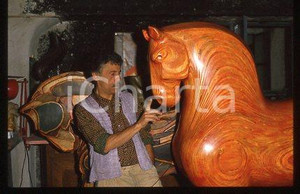 Angelo BARCELLA - ARTE ITALIA Scultore dei cavalli 1990 ca *35mm vintage slide 9