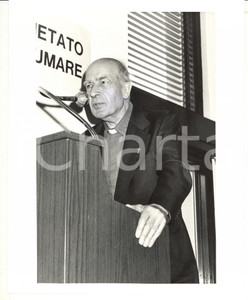 1985 ca Padre Carlo BALDOVINO DI ROVASENDA durante un convegno *Foto 20x25