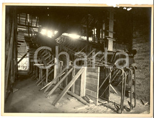 1955 ca MILANO Castello Sforzesco - Restauro BBPR - Sottotetto con impalcature