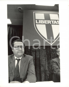 1990 ca MILANO Convegno DEMOCRAZIA CRISTIANA - Ritratto di Maurizio PRADA *Foto