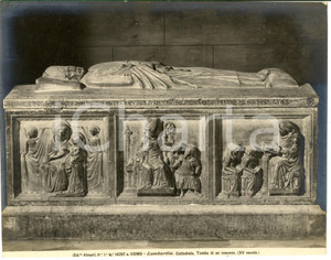 1935 ca COMO Cattedrale - Porta a sinistra - Tomba di un vescovo *Foto ALINARI