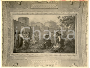 1935 ca COMO Villa OLMO - ODESCALCHI Soffitto affrescato *Foto VINTAGE 27x20 cm