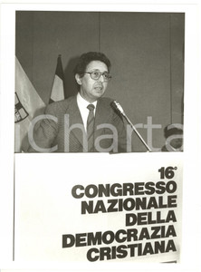 1984 ROMA XVI Congresso DC - Discorso di Roberto MAZZOTTA *Foto 18x24 cm