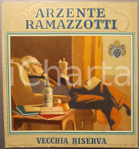 1950 ca Amaro ARZENTE RAMAZZOTTI Vecchia riserva - Pannello pubblicitario 21x24