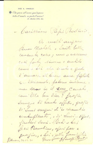 1930 VITTUONE (MI) Lettera di don Giuseppe PORETTI per auguri natalizi