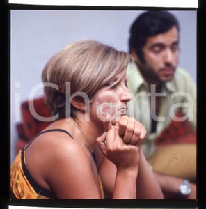 Fotografia d epoca originale 6X6cm NEGATIVO ORIGINALE  1975 ca MINA e Augusto MARTELLI autentico 1