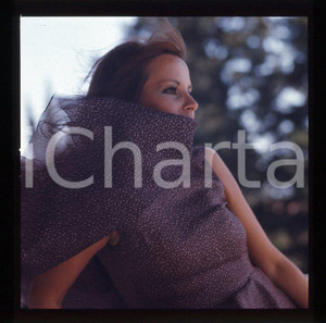 6X6cm NEGATIVO ORIGINALE * 1975ca ANTONELLA LUALDI ritratto *vintage