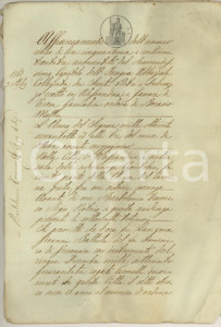 Documento originale, autentico 1868 ALESSANDRIA Collegiata SS Pietro e Dalmazzo libera Teresa GAMALERI da censo 1