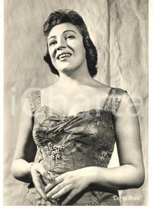 Cartolina originale da collezione 1965 ca CARLA BONI Cantante - Foto seriale cartolina FG NV 1
