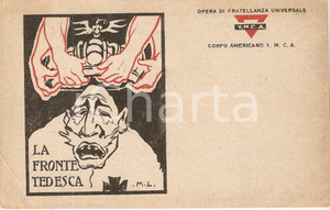 Cartolina originale da collezione 1920 ca YMCA MILITARIA La fronte tedesca - Cartolina FP NV RARA 1