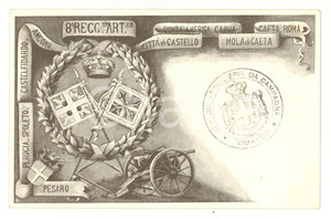 Cartolina originale da collezione 1900 ca REGIO ESERCITO 8Â° Reggimento Artiglieria Campagna *Cartolina RARA 1
