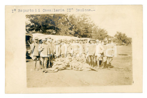 Fotografia d'epoca originale 1920 REGIO ESERCITO Nizza Cavalleria IIÂ° Sezione - Foto di gruppo 14x9 cm 1