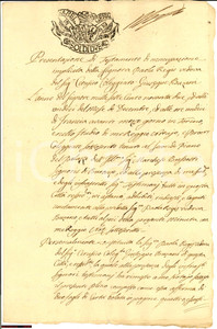 Documento originale, autentico 1793 TORINO Paola REGIS BUZZANI deposita testamento  Manoscritto 1