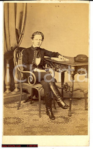 Fotografia d epoca originale 1850 PEST H Conte Filippo ASINARI DI SAN MARZANO adolescente  Foto CDV 1