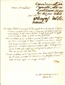 Autografo originale 1858 FERMO Salvatore BETTI non fa che contraddirmi PETRARCA Autogr. Zeffirino RE 1