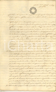 Documento originale, autentico 1862 ZERBO PV Capitolato affitto a Maria Maddalena PIETRA terre Manoscritto 1