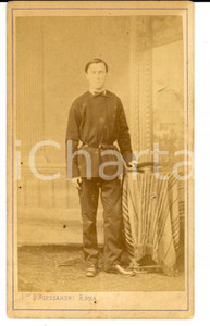 Fotografia d epoca originale 1860 ca ROMA Clemente CANTONO DI CEVA  Collegio MONDRAGONE Foto D ALESSANDRI 1