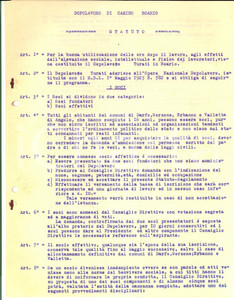 Documento originale, autentico 1925 BOARIO TERME BS Statuto del Dopolavoro TURATI Documento 1