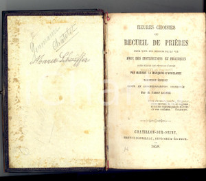 Libro, pubblicazione d epoca 1858 Abbé LALOUE Recueil de prières pour tous les besoins de la vie CORNILLAC 1