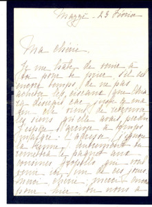 Autografo originale 1930 ca MAZZE  TO Maria José SIGRAY ASINARI prega per un amica AUTOGRAFO 1