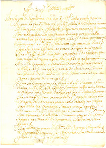 Documento originale, autentico 1736 GENOVA Lettera d affari Giuseppe CAPURRO ad Agostino SIBILLA Lettera 1