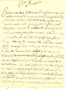 Documento originale, autentico 1770 ca TORINO Anna COSSO in estrema miseria cerca di vendere i beni Lettera 1