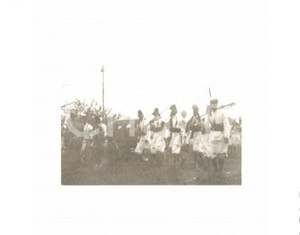 Fotografia d epoca originale 1937 ROMA Militari africani delle TRUPPE COLONIALI in sfilata Foto 6,5 x 5 cm 1
