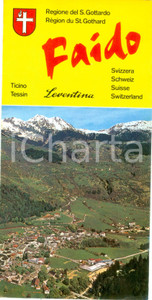 Materiale pubblicitario d’epoca 1960 ca FAIDO SVIZZERA Turismo nella VAL LEVENTINA Opuscolo ILLUSTRATO 1