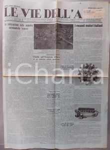 Giornale, rivista storica 1936 LE VIE DELL ARIA Nuovi motori aeronautici FIAT aviazione italiana 1