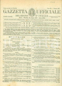 Documento originale, autentico 1939 GAZZETTA UFFICIALE Divieti di caccia e uccellagione a TERAMO e VERCELLI 1