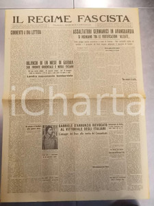 Giornale, rivista storica 1944 IL REGIME FASCISTA RSI Card. Ildefonso SCHUSTER contro Crociata Italica 1