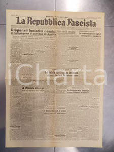 Giornale, rivista storica 1944 LA REPUBBLICA FASCISTA RSI Truppe tedesche sbaragliano divisioni russe 1