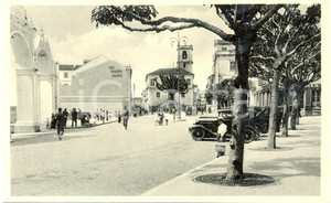 Cartolina originale da collezione 1950 ca PONTA DELGADA Scorcio piazza REPUBBLICA ANIMATA FP NV DSE CIMENTO 1