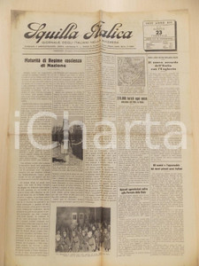 Giornale, rivista storica 1935 SQUILLA ITALICA Tutta la Nazione è tesa verso l AFRICA Giornale 1
