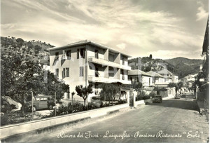Cartolina originale da collezione 1945 ca LAIGUEGLIA SV Pensione ristorante SOLE Cartolina FG NV 1