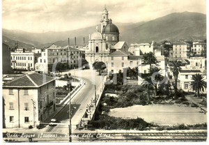 Cartolina originale da collezione 1950 VADO LIGURE SV Veduta di piazza della CHIESA Cartolina FG VG 1