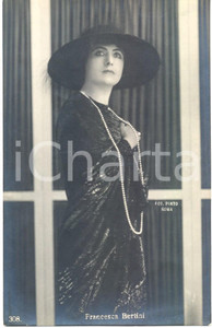 Cartolina originale da collezione 1925 ca CINEMA Francesca BERTINI Ritratto fotografico attrice Cartolina FP NV 1