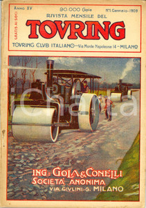 Giornale, rivista storica 1909 TOURING CLUB ITALIANO I treni di lusso europei Rivista Anno XV n° 1 1