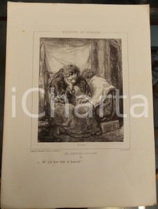 Stampa, bozzetto originale 1853 PARIS Paul GAVARNI Masques et visages  Les Lorettes Vieillies Tav. 23 1