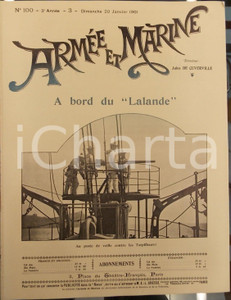 Giornale, rivista storica 1901 ARMEE ET MARINE Au bord du croiseur Lalande Revue année III n° 100 1