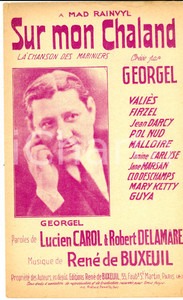 Oggetto da collezione cartaceo 1920 ca Lucien CAROL Robert DELAMARE Sur mon chaland  Chanson des mariniers 1