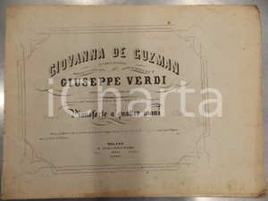 Oggetto da collezione cartaceo 1850 ca Giovanna de Guzman  Riduzione per pianoforte Luigi TRUZZI Ed. RICORDI 1