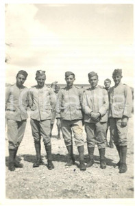 Fotografia d epoca originale 1932 CASTELMAGGIORE BO Militari GENIO FERROVIERI posano in divisa Foto 1