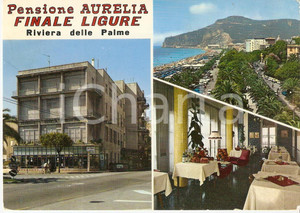 Cartolina originale da collezione 1975 ca FINALE LIGURE SV Vedutine della Pensione Aurelia Cartolina FG VG 1